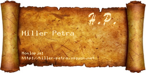 Hiller Petra névjegykártya