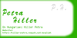 petra hiller business card
